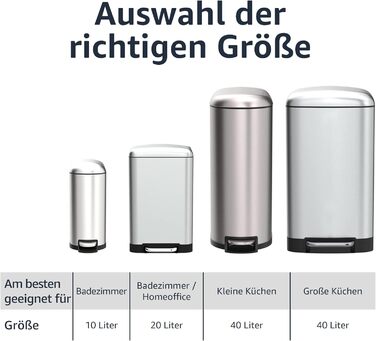 Відро для сміття, брудовідштовхуюче, невелике, D-подібне, з педаллю плавного закриття для ванної кімнати, спальні або вітальні, ву