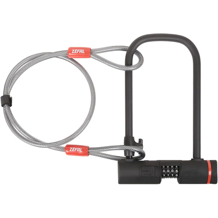 Велосипедний замок Zfal Uni K-traz U13 Code Cable, чорний кодовий замок для велосипеда