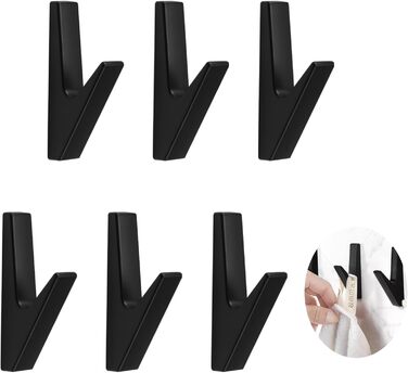Комплектів гачків для пальто чорний матовий, гачки для пальто акустичні панелі чорні, гачки для пальто з цинкового сплаву, гачки д
