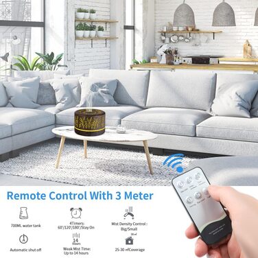 Дифузор аромату YONGYAO, ультразвуковий ароматерапевтичний дифузор для ефірних масел 500 мл, кімнатний зволожувач повітря електрич