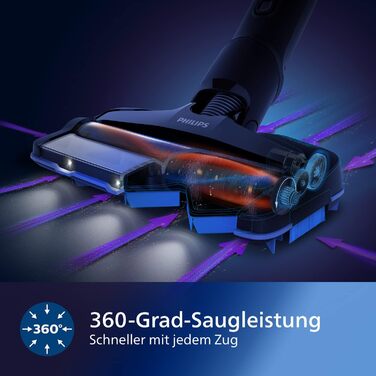 Акумуляторний пилосос PHILIPS SpeedPro Max - прилад 2-в-1, пилосос і ручний пилосос, час роботи до 65 хвилин, 360-градусна насадка