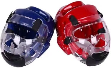 Захисний костюм для тхеквондо для дорослих та дітей, комплект для змагань з бойових мистецтв, комплект щитків для гомілки, голова, рот, рукавички, комбінований спортивний захист, дитячий, синій, 130-150 см