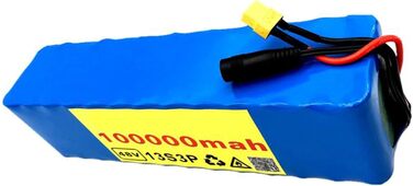 Акумулятор для електровелосипеда, 48 В, 100 Аг, літієва батарея, 13S3P, перезаряджувана літій-іонна батарея, 48 вольт, акумулятор для електровелосипеда, електричний самокат, Т-подібний штекер