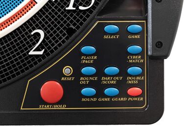 Електронна мішень для гри в дартс Karella CB-50 з 27 іграми та 159 варіаціями ігор, точні турнірні розміри, 2-лункова конструкція, професійний пристрій