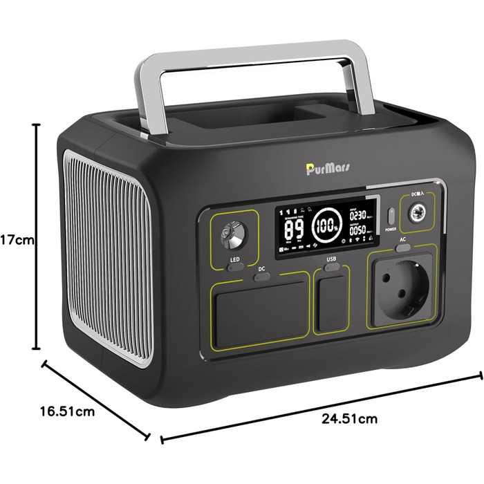 Портативна сонячна електростанція потужністю 300 Вт (макс. 500 Вт) з вихідною напругою 230 В чистої синусоїди змінного струму та акумулятором LiFePO4, підходить для кемпінгу на свіжому повітрі, подорожей та надзвичайних ситуацій. P300E