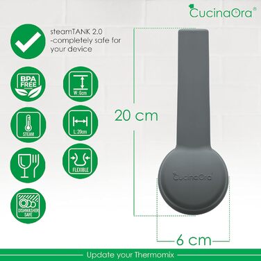 Аксесуари CucinaOra steamTANK 2.0 Thermomix TM6 - Парова диверсія Thermomix TM 6 - Monsieur Cuisine Connect Аксесуари для Thermomix Vorwerk - Силіконова диверсія пари TM5 TM31 - Аксесуари Termomix