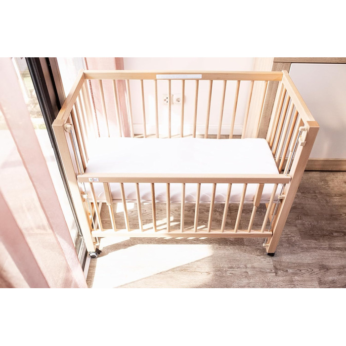 Дитяче ліжечко tiSsi Side-by-Side, натуральний колір, бежевий