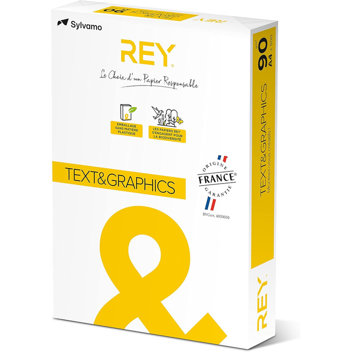 Універсальний папір для тексту та графіки Rey A4, 90 г/м, білий