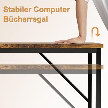 Комп'ютерний стіл Devoko 120 см з реверсивною полицею, стіл з 4-шаровим сховищем Ідеальний навчальний комп'ютерний стіл Стіл для н