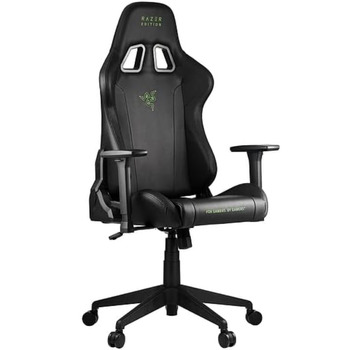 Ігрове крісло Razer Edition від Zen Gaming Chair, ігрове крісло з поперековою подушкою, подушкою для шиї, 3D-підлокітниками, чорно-зелене сучасне
