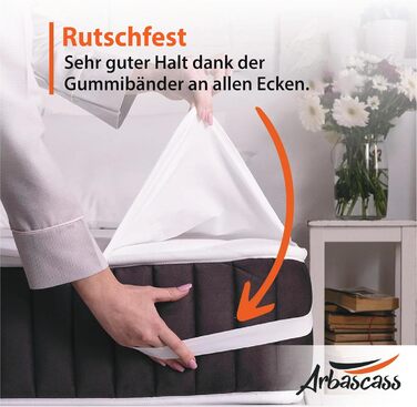 Наматрацник 140x200 см - 100 водонепроникний наматрацник Arbascass, сертифікований Oeko-TEX, наматрацник, бавовна, дихаючий, безшумний, 4 кутові гумки - ідеально підходить для дитячих ліжечок