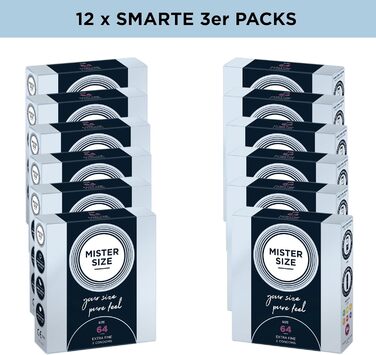 Набір MISTER SIZE 64 мм, 36 презервативів, лубрикант 100 мл