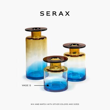 Ваза Serax Wind & Fire Vase Small Blue and Amber