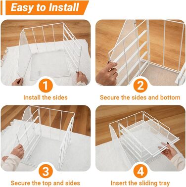 Настільний органайзер з тримачами для файлів, 5-ярусний сітчастий тримач для файлів, сітчастий офісний органайзер, настільний органайзер та місце для зберігання канцелярського приладдя, лоток для документів A4, білий