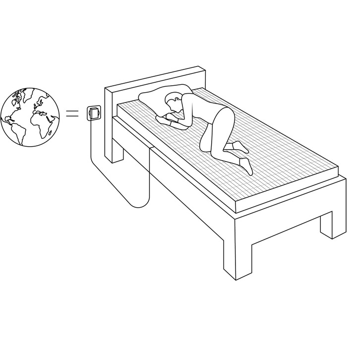Спальний мішок 100x210 см - для заземлення тіла - вкл. кабель заземлення та штекер заземлення - 3 вміст срібної нитки та 97 бавовни