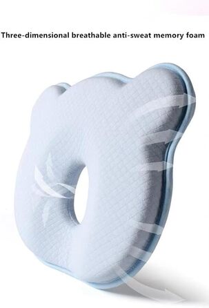 Ортопедична дитяча подушка Baby Pillow Against Flat Head Дитяча подушка Memory Foam для новонароджених 0-12 місяців, Подушка проти деформації голови Baby