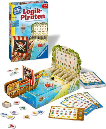Логічні пірати - грай і вчись для дітей, навчальна гра для дітей від 5 до 8 років, грайливе навчання для 1-4 гравців, 24969 -
