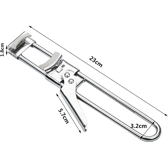 Набір з 2 відкривачів для банок, відкривачок для кришок з нержавіючої сталі, ручний відкривач для банок з гвинтовими кришками, регульований відкривач для літніх людей з артритом