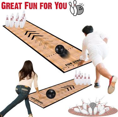 Міні-набір для боулінгу KEAGAN, повна ігрова доріжка для боулінгу, набір для боулінгу в приміщенні/на вулиці, набір для боулінгу з доріжкою для боулінгу, кеглями та кулею, набір для гри в боулінг для спорту, взаємодії та дозвілля