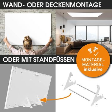 Інфрачервоний обігрівач BRAST 300-1100 Вт Зроблено в Європі У комплекті настінне кріплення, система підставок та ручка Висока ефективність Гнучке використання Ультраплоский дизайн IP 450 450 Вт
