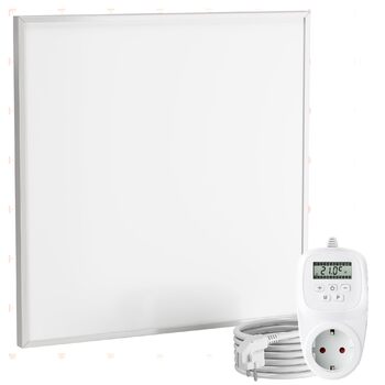 Інфрачервоний обігрівач VIESTA CF 6060 см 360 Вт з термостатом TH12 Карбоново-кристалічна нагрівальна панель для стін, стелі та підвісних стель 60x60 см Plus TH12