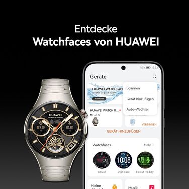 Розумний годинник HUAWEI Watch 5, Health Glance, водонепроникність 5 атм, GPS, SpO2 на кінчику пальця, сумісний з Android та iOS, сапфірове скло, гарантія 30 місяців, 46 мм, чорний, автономний годинник WATCH 5 46 мм, чорний фтореластомерний ремінець