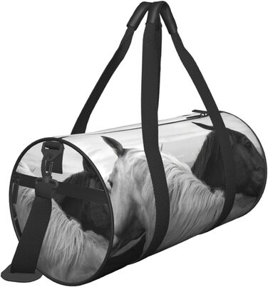 Спортивна дорожня сумка Білий кінь та Чорний кінь, унісекс, велика спортивна сумка-мішок