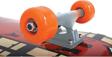 Скейтборд Kicker 31" Red Parkour - повний комплект для початківців, 9-шарова увігнута дека з подвійним кік, ABEC-5 кулькові підшипники, 31 дюйм, дизайн Red Parkour, 510602