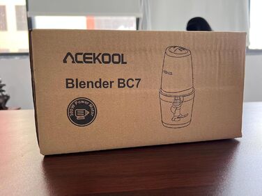 Кухонний електричний подрібнювач Acekool, мультиподрібнювач цибулі потужністю 300 Вт зі скляним контейнером 600 мл, подрібнювач овочів, електричний блендер, мультиподрібнювач - 2 рівня швидкості - BC7