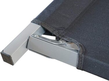 Розкладне ліжечко Grafner XL з сумкою для перенесення, вантажопідйомність до 150 кг, зручна тканина Oxford 600D чорного кольору, розкладне ліжко для гостей