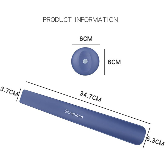 Чорний ріжок для дому з магнітним тяжінням, практична машина для одягання взуття для школи Ріжок для черевиків (синій 34 см), 34