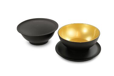 Десертні стаканчики TUPPERWARE Allegra 275 мл (2) чорно-золоті