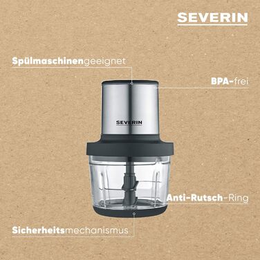 Акумуляторний універсальний подрібнювач, мультишредер для грубого та дрібного подрібнення, подрібнювач з широким набором аксесуарів, нержавіюча сталь чорного матового/матова, KM 3866