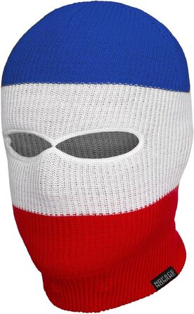Шапка/Балконний Troublemaker 2 в 1 Синій Білий Червоний Смугастий Маска Шапка Балаклава Ультрас Лижні Хулігани