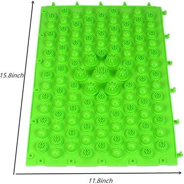 Килимок для точкового масажу yobeyi Гра Рефлексологія стопи Пластина для масажу ніг Полегшення болю Імітація кровообігу 2 шт. , зелений