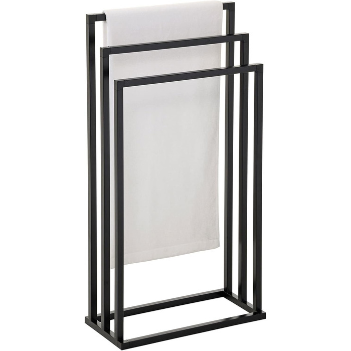 Рушникосушка KUNO, вішалка для рушників, з 3 рушникосушками, з металу, чорна