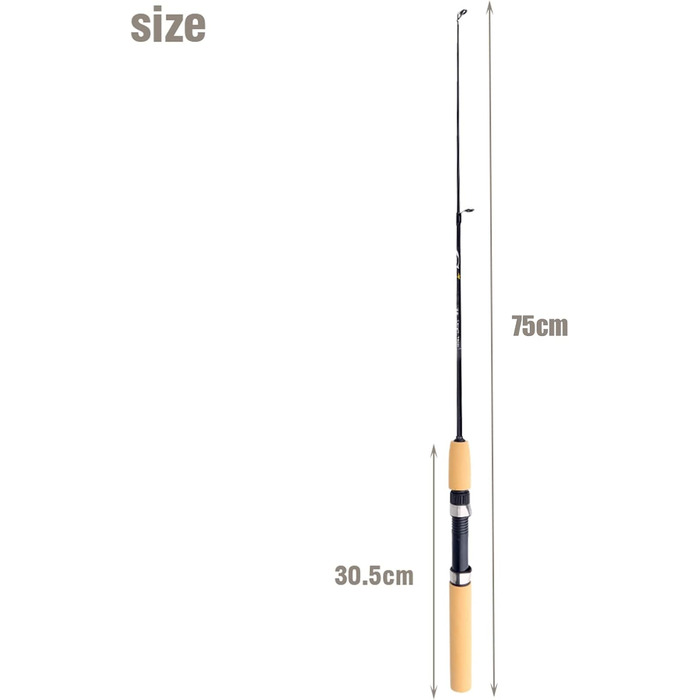 Hominas ICE Fishing Rods, Ultralight Portable Complete ICE Fishing Rods Mini Portable Spinning Rods Outdoor Portable Winter Fishing Rods for Outdoor Fishing Rods, Hominas ICE Fishing Rods, Ultralight Portable Complete ICE Fishing Rods Mini Portable Spinni