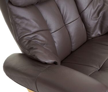Крісло для відпочинку Robas Lund Calgary 2, коричнева шкіра, 64021BN5 коричневий/натуральний
