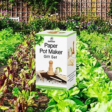 Набір для виготовлення паперових горщиків для садівництва - Все, що потрібно, щоб зробити власні біорозкладні горщики для рослин та розсади зі старих газет та посадити рослини