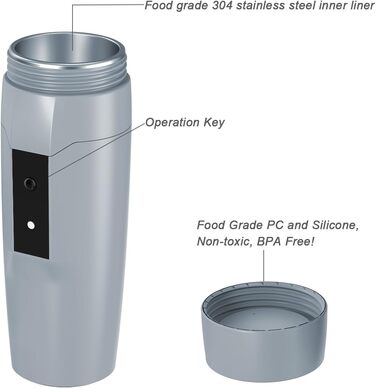 Портативний автомобільний бойлер на 12 В, маленький електричний чайник для подорожей, швидкий водонагрівач на 80 Вт, міні-електрич