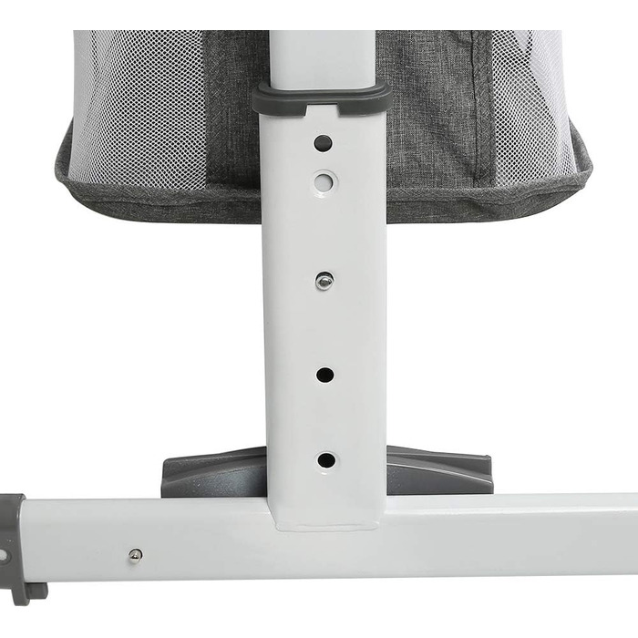 Дитяче ліжечко-тумбочка та окремостояче ліжечко, дитяче ліжечко-тумбочка для звичайних ліжок та ліжок з пружинним матрацом та колесами, дитяче ліжко Parents&39 Pride Complete Set (92 58 7090 см (сіро-біле))