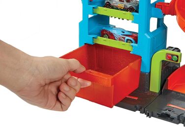 Автомобільна гоночна траса Hot Wheels City з мийкою, з ефектом зміни кольору, включаючи 1 іграшкову машину, іграшку-машину, іграшк