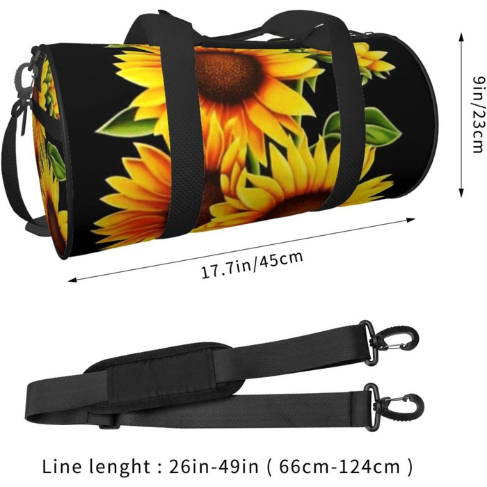 Дорожня сумка-мішок з соняшниками, унісекс, спортивна сумка