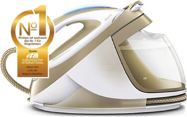 Парогенераторна праска Philips PerfectCare Elite, перевірена та відремонтована, 2400 Вт, оптимальна температура, тиск пари 7,2 бар