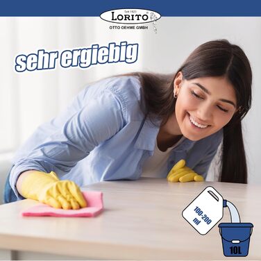 Універсальний очищувач Lorito fresh & clean, концентрат, 2х10л, інтенсивний і високопінистий універсальний очищувач для чищення всіх поверхонь, твердих підлог, стін і кахлю 2х10л