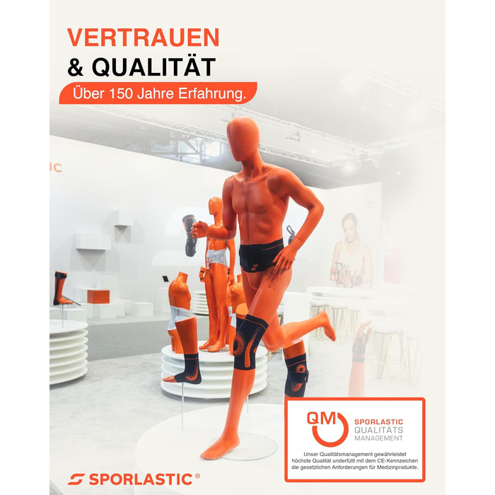 Колінний бандаж GENU-HiT Supreme для правого та лівого коліна - Медичний бандаж для коліна з кільцем надколінка та бічними стабілізаторами для оптимальної стабільності коліна у повсякденному житті - Платиновий розмір 6