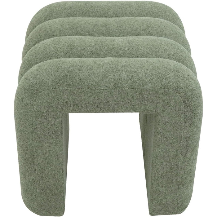 Комплект із 2 сучасних підставок для ніг, низькі пуфи, темно-зелений колір, поліестерова тканина МДФ, предмети домашнього декору, для дивана - Розміри ВxШxГ 40 x 38 x 40 см - Арт. RE7062