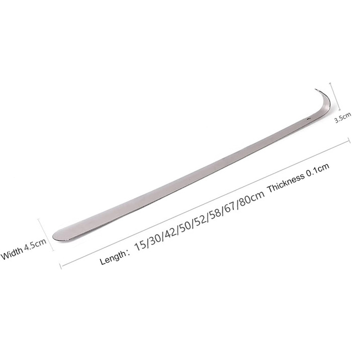 Тонкий стиль, нержавіюча сталь, підходить для людей похилого віку або людей з обмеженою рухливістю Shoehorn Shoehorn (Розмір 80 см), 2024-23 Shoehorn Shoehorn