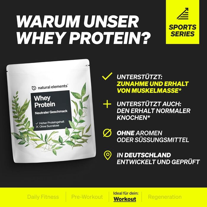 Протеїновий порошок Natural Elements Whey, Нейтральний, 1 кг