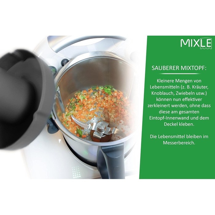 Змішувальна камера Mixle, редукція змішувальної чаші, сумісна з Thermomix TM6, TM5, більш ефективне подрібнення їжі